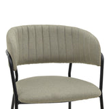 Scaun Morel, stofa si metal, 55x55x76 cm - Gri