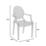 Scaun Narova PC Transparent, Multicolor, 43x48x92 cm