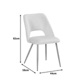 Scaun Nelda, Catifea, Bej, picioare metalice cu finisaj natural, 44x58x82 cm, imagine ambient