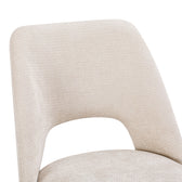 Scaun Nelda, Catifea, Crem, picioare metalice crem, 44x58x82 cm, imagine produs 4