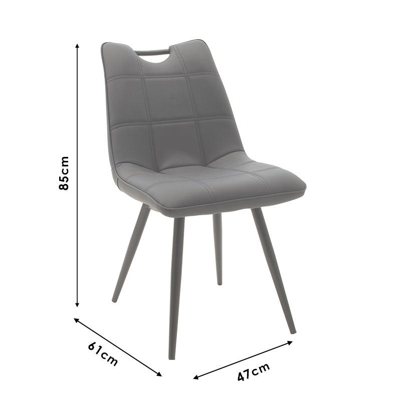 Scaun Nely, 47x61x85 cm - Gri