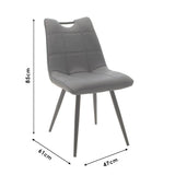 Scaun Nely, 47x61x85 cm - Negru