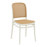 Scaun Nereus, Alb - Negru, 45x43x84 cm - Alb