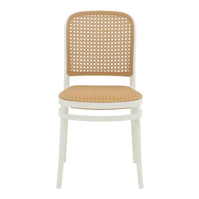 Scaun Nereus, Alb - Negru, 45x43x84 cm - Alb