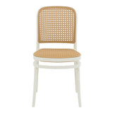 Scaun Nereus, Alb - Negru, 45x43x84 cm - Alb