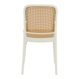 Scaun Nereus, Alb - Negru, 45x43x84 cm - Alb