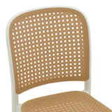 Scaun Nereus, Alb - Negru, 45x43x84 cm - Alb