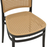 Scaun Nereus, Alb - Negru, 45x43x84 cm - Negru