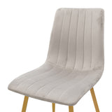 Scaun catifelat Noor, Velvet, Picioare, Natural, 44x53x86 cm - Gri