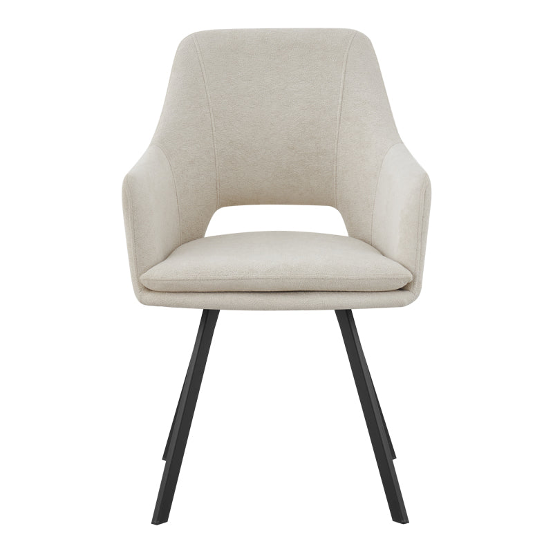 Scaun Nordo armchair, 56x58x85 cm - Negru-Crem