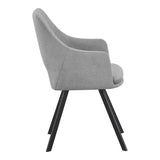 Scaun Nordo armchair, 56x58x85 cm - Negru-Gri