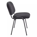 Scaun oaspeti stivuibil Anilian, negru, 55x44x77 cm, imagine suplimentara