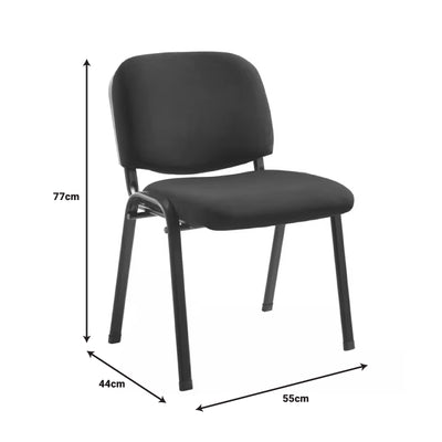 Scaun oaspeti stivuibil Anilian, negru, 55x44x77 cm, perspectiva suplimentara