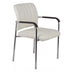 Scaun oaspeti stivuibil Cazen picior pu-crom alb 55x49x84 cm