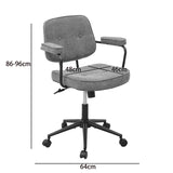 Scaun Office chair Leberta, Stofa - Bej
