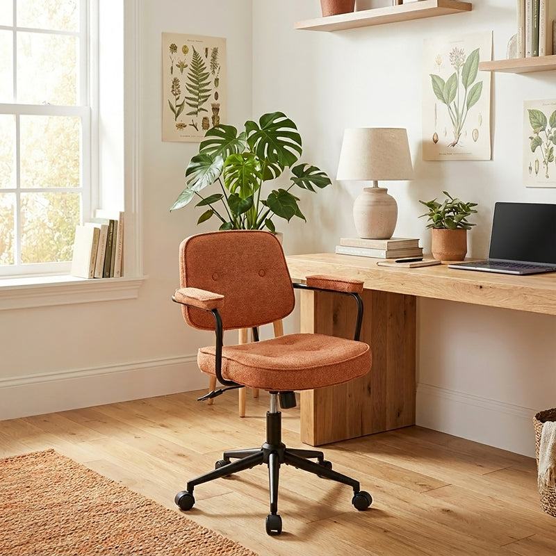 Scaun Office chair Leberta, Stofa - Teracota