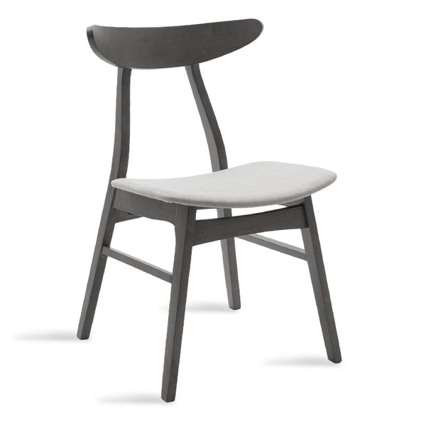Scaun Orlean, Gri - Nuc, 53x49x78 cm
