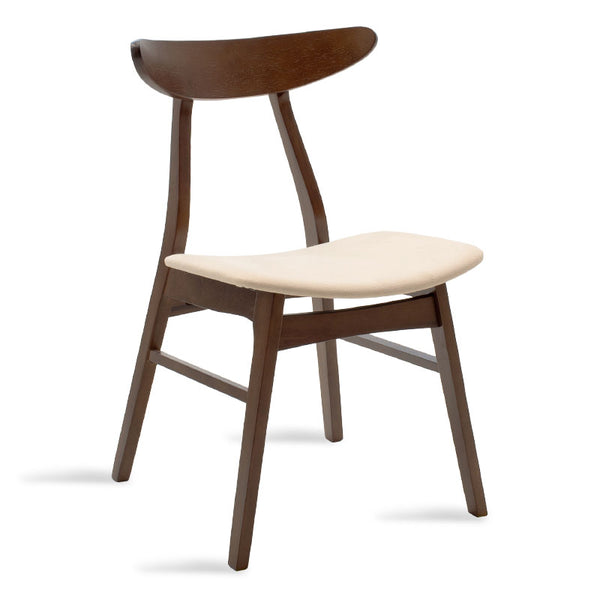 Scaun Orlean, Gri - Nuc, 53x49x78 cm