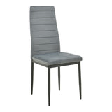 Scaun catifea Parker, Catifea, Negru, 39x48x95 cm - Gri