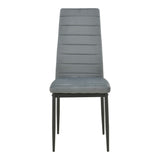 Scaun catifea Parker, Catifea, Negru, 39x48x95 cm - Gri
