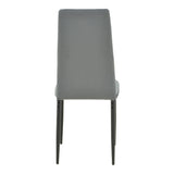 Scaun catifea Parker, Catifea, Negru, 39x48x95 cm - Gri