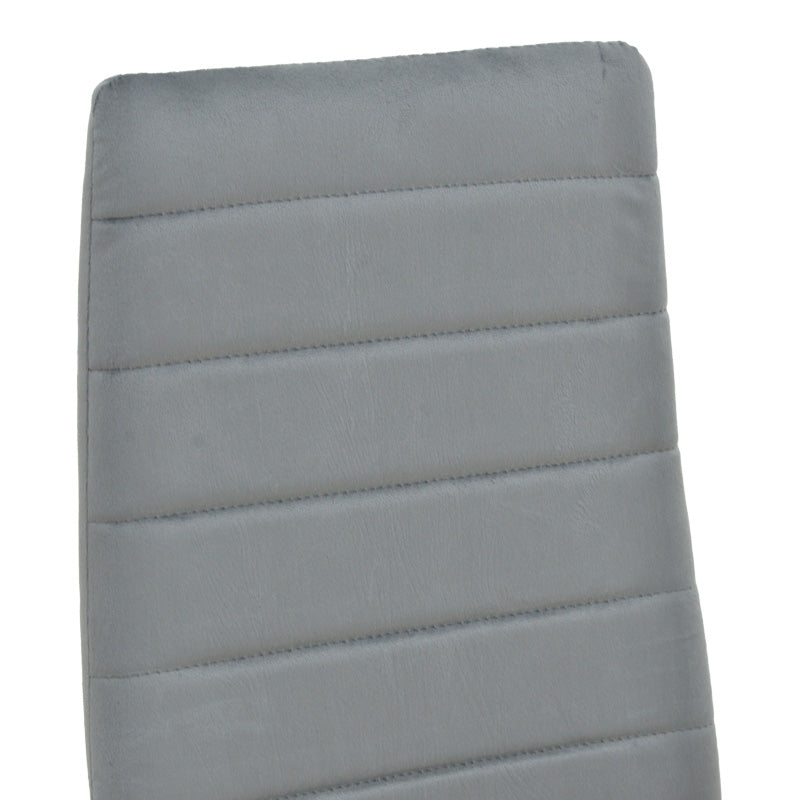 Scaun catifea Parker, Catifea, Negru, 39x48x95 cm - Gri