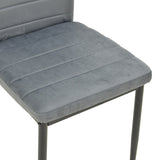 Scaun catifea Parker, Catifea, Negru, 39x48x95 cm - Gri