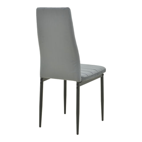 Scaun Parker, Catifea, Gri, 41x48x96 cm