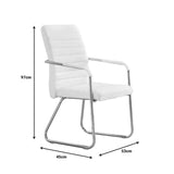 Scaun pentru oaspeti Sefine alb cu picior din crom 53x45x97 cm, 45x53 cm - Alb