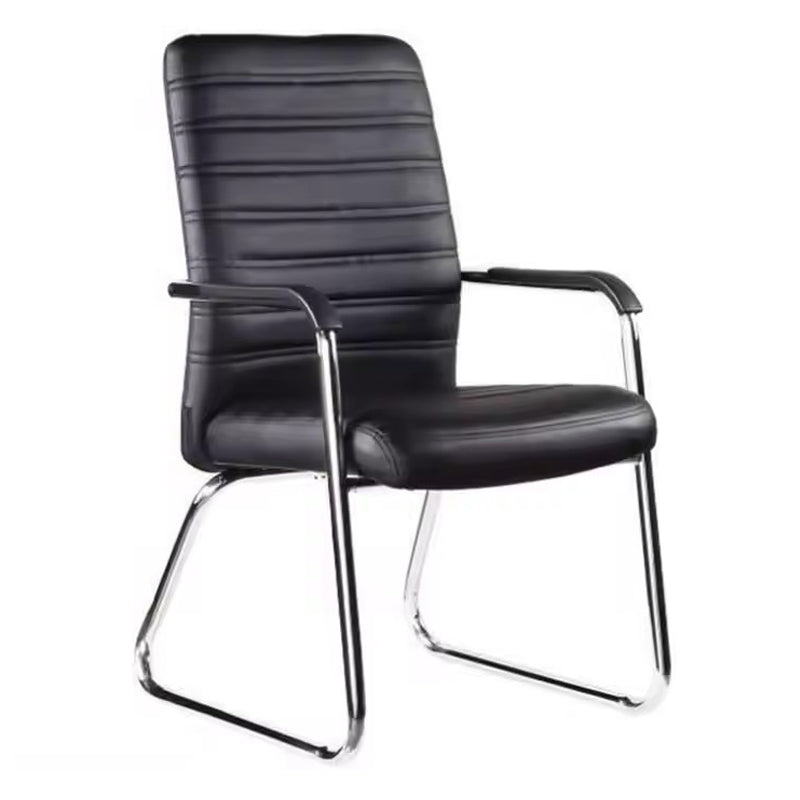 Scaun pentru oaspeti Sefine alb cu picior din crom 53x45x97 cm, 45x53 cm - Negru