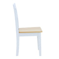 Scaun pentru sufragerie York, alb-Natural, lemn/piele eco, 39x47x89 cm, detaliu produs