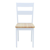 Scaun pentru sufragerie York, alb-Natural, lemn/piele eco, 39x47x89 cm, perspectiva suplimentara