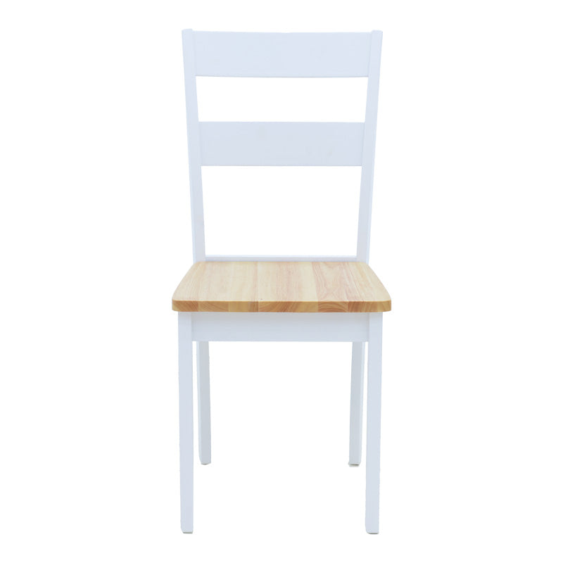 Scaun pentru sufragerie York, alb-Natural, lemn/piele eco, 39x47x89 cm, perspectiva suplimentara