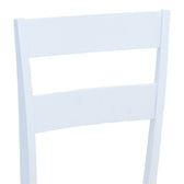 Scaun pentru sufragerie York, alb-Natural, lemn/piele eco, 39x47x89 cm, foto produs 6