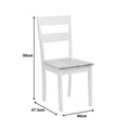 Scaun pentru sufragerie York, alb-Natural, lemn/piele eco, 39x47x89 cm, foto produs 8