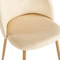 Scaun Perch, Catifea, Crem, 50x43x82 cm, imagine produs 6