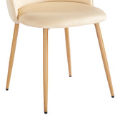 Scaun Perch, Catifea, Crem, 50x43x82 cm, imagine produs 7