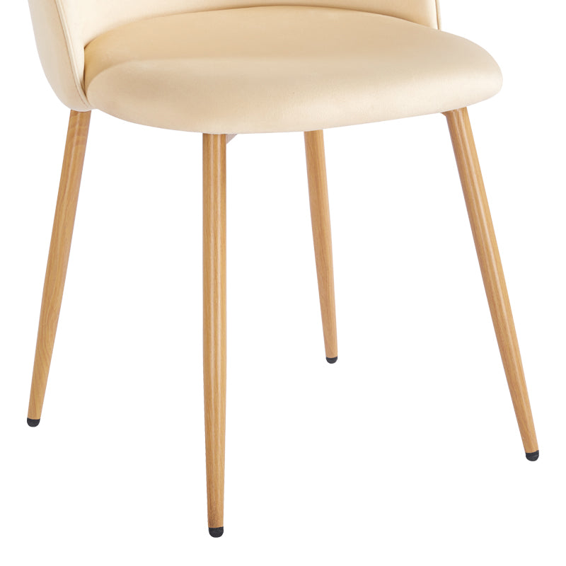 Scaun Perch, Catifea, Crem, 50x43x82 cm, imagine produs 7