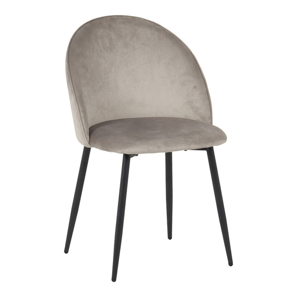Scaun Perch, Catifea Gri, Picioare Metalice, Negre, 50x43x82 cm