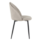 Scaun Perch, Catifea Gri, Picioare Metalice, Negre, 50x43x82 cm, detaliu produs