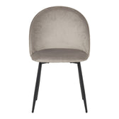 Scaun Perch, Catifea Gri, Picioare Metalice, Negre, 50x43x82 cm, perspectiva suplimentara