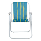 Scaun camping Jette, metal si tesatura, 53x56x73 cm - Galben