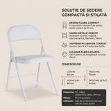 Scaun Pliabil, Alb, 46 x 46 x 79 cm