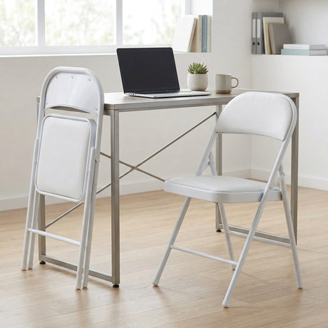 Scaun Pliabil, Alb, 46 x 46 x 79 cm