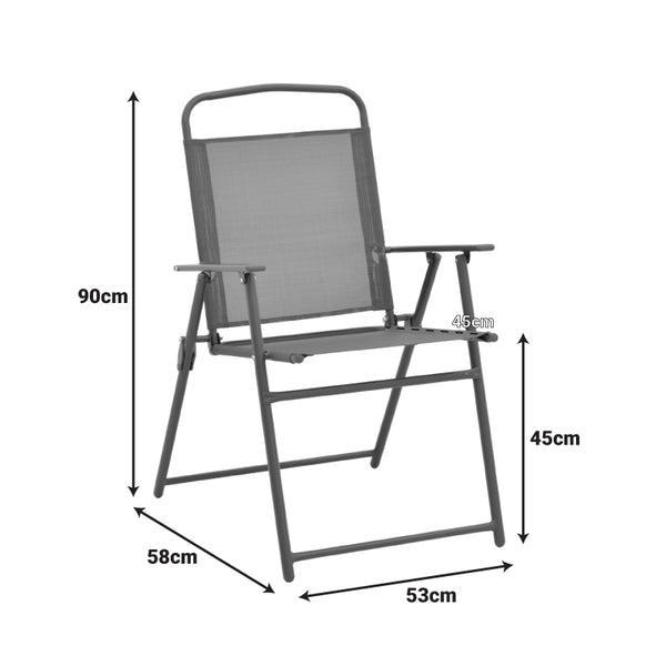 Scaun pliabil cu funcție de economisire a spațiului Vela, metal și textilenă, șampanie, Antracit, 53x58x90 cm