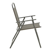 Scaun pliabil cu funcție de economisire a spațiului Vela, metal și textilenă, șampanie, Antracit, 53x58x90 cm, perspectiva suplimentara