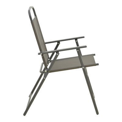 Scaun pliabil cu funcție de economisire a spațiului Vela, metal și textilenă, șampanie, Antracit, 53x58x90 cm, perspectiva suplimentara