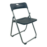 Scaun pliabil cu funcție Edison, Metal, Negru, 38x49x73 cm - Negru