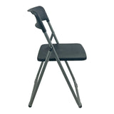 Scaun pliabil cu funcție Edison, Metal, Negru, 38x49x73 cm - Negru