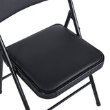 Scaun Pliabil, Alb, 46x46x79 cm - Negru